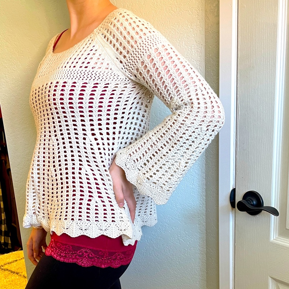 Wide Scoop Neck Sweater Bell Sleeves *Bundle&Save